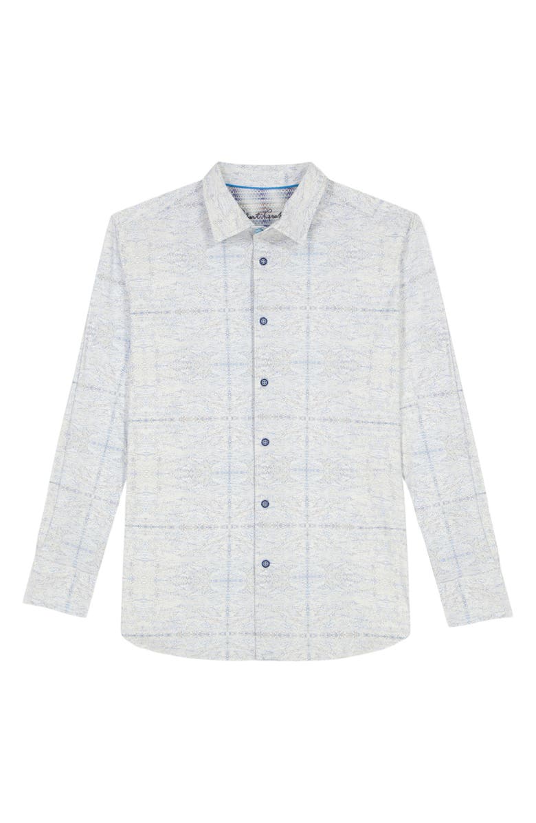 Robert Graham Irving Knit Button-Up Shirt, Alternate, color, Blue