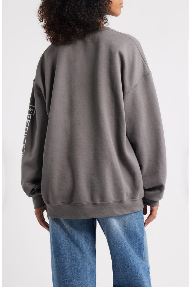 Fleetwood Mac Floral Graphic Sweatshirt, Alternate, color, SOLID CHARCOAL