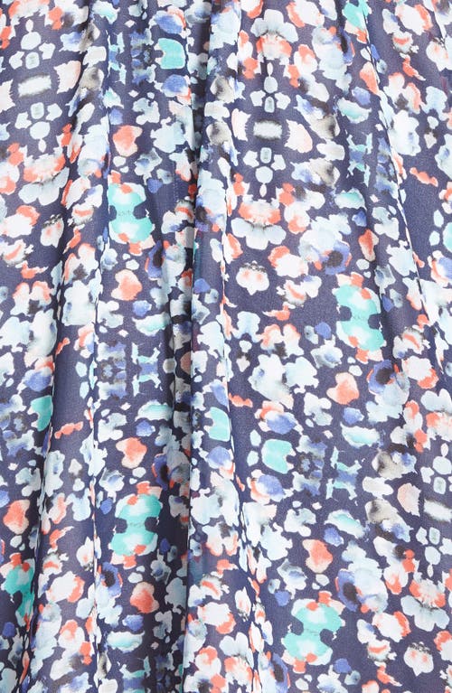 Wayf Strapless Print Fit & Flare Dress In Blue
