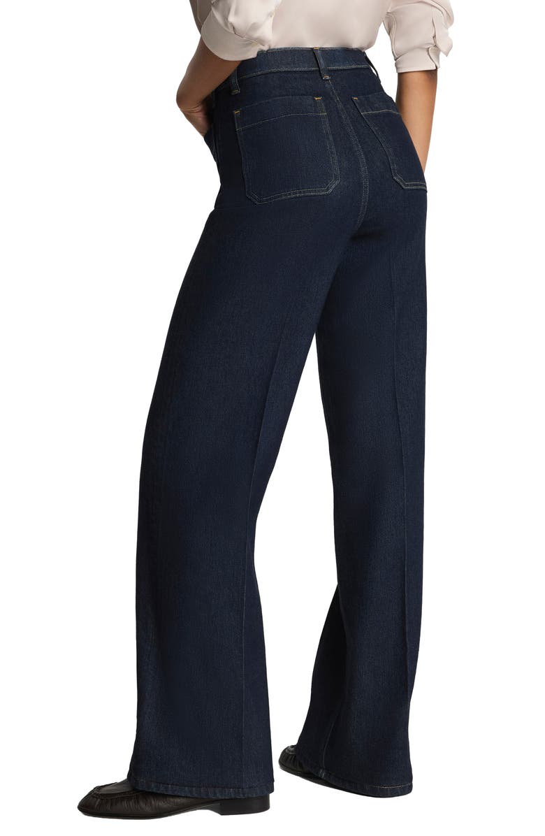 SPANX<sup>®</sup> SPANXshape<sup>™</sup> Authentic 360 Patch Pocket Easy Flare Jeans, Alternate, color, Marina