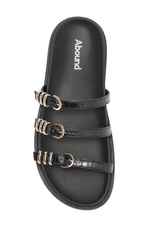 Abound Aimbee Slide Sandal In Black Croco