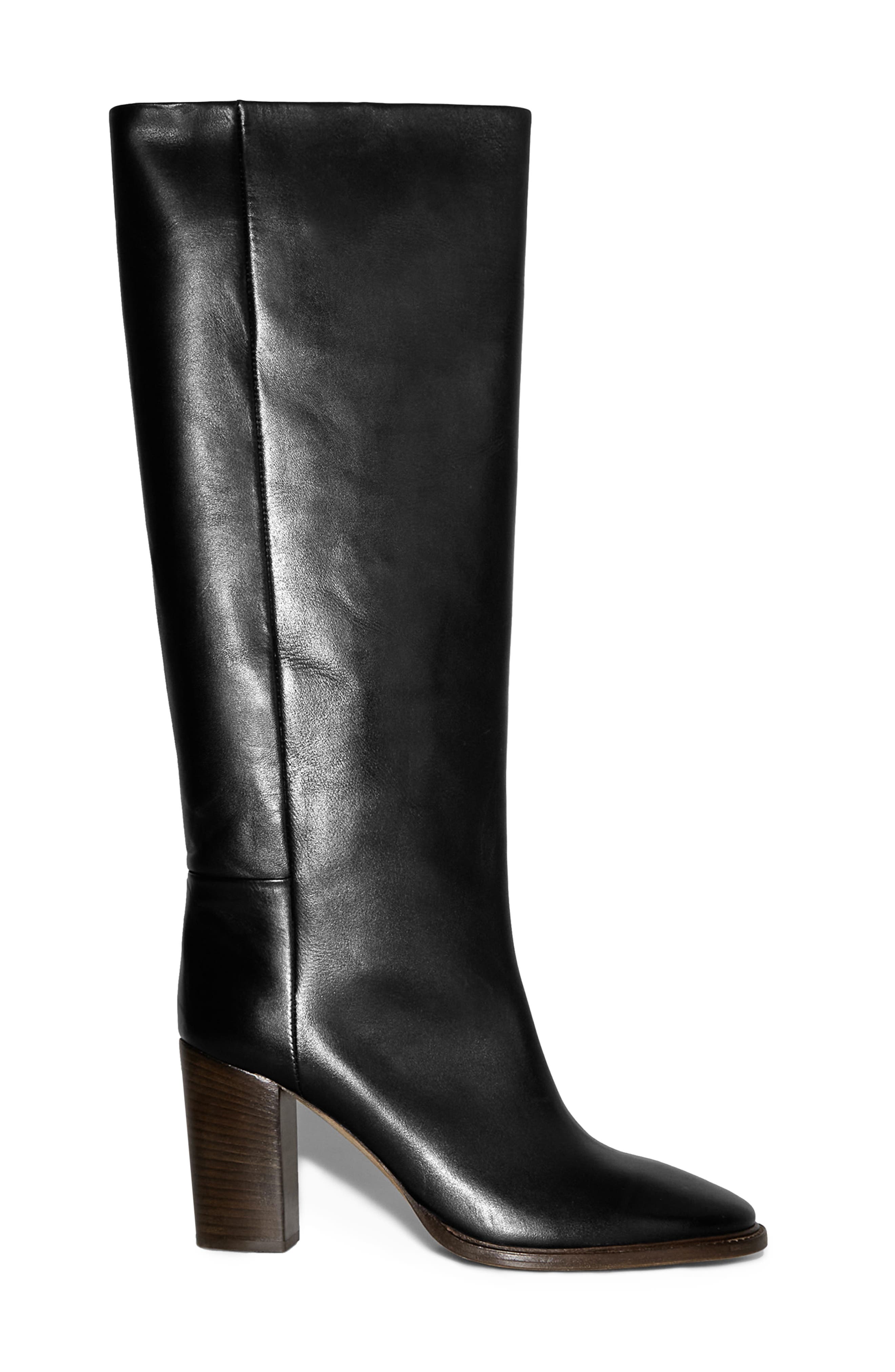 COS Knee High Leather Boot, Alternate, color, 