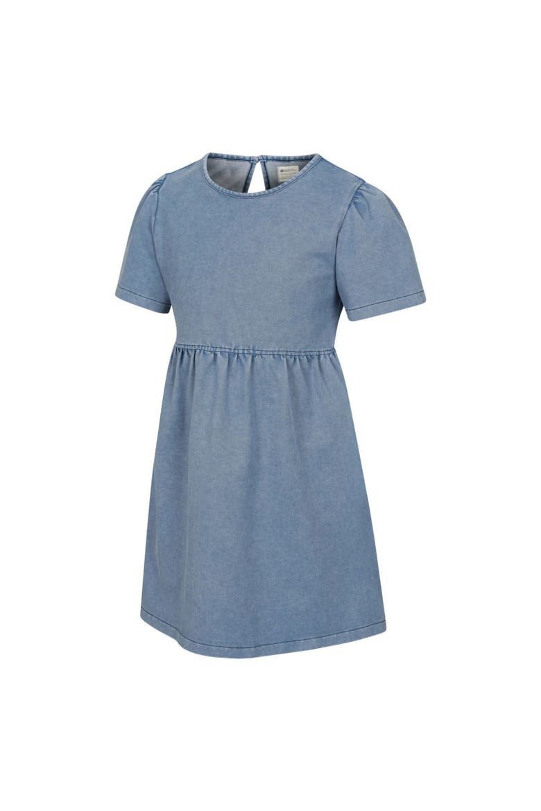 Elodie Plain Chambray Midi Dress, Alternate, color, Blue