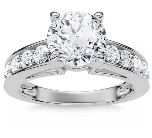 Bliss Diamond Certified 3ct Diamond Engagement Ring Cathedral 14k Gold Lab Grown In 14k White Gold