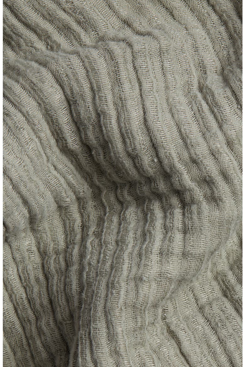 Cloud Cotton & Linen Gauze Bed Blanket, Alternate, color, MOSS