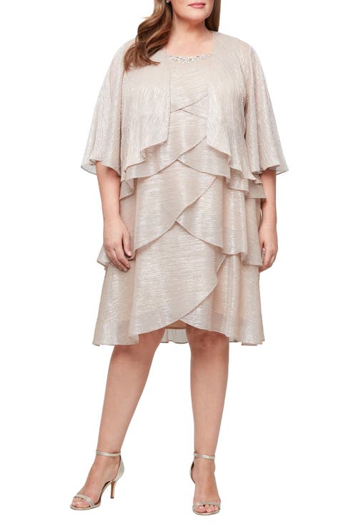 Tiered Ruffle Dress with Jacket