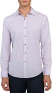 W.R.K Slim Fit Light Purple Grid Check Performance Button-Up Shirt