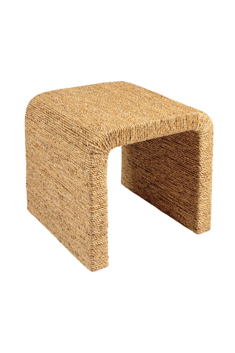 Woven End Table with Waterfall Edge, Main, color, Natural
