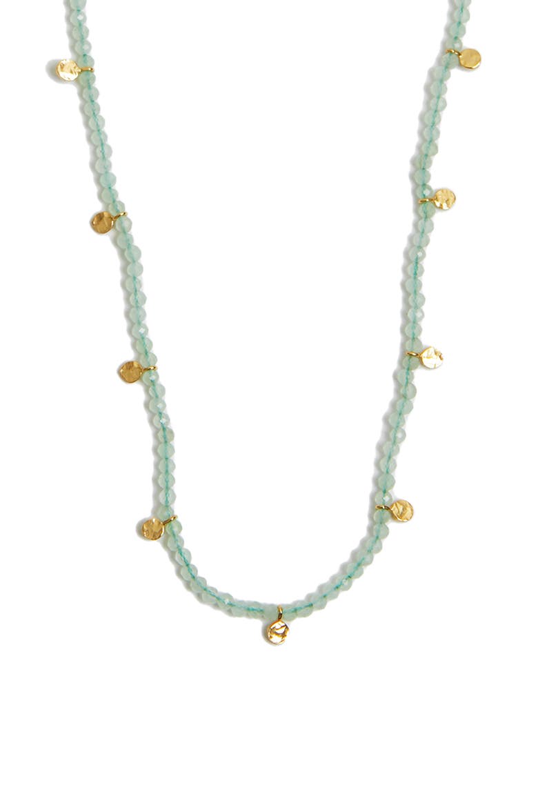 Hammered Beaded Necklace, Alternate, color, GOLD