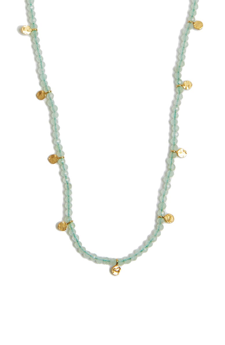 Argento Vivo Sterling Silver Hammered Beaded Necklace, Alternate, color, Gold