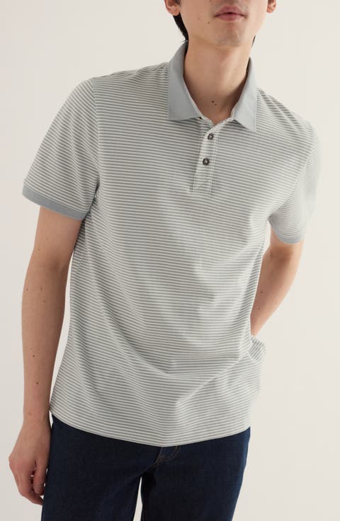 Balefire Striped Organic Cotton Polo