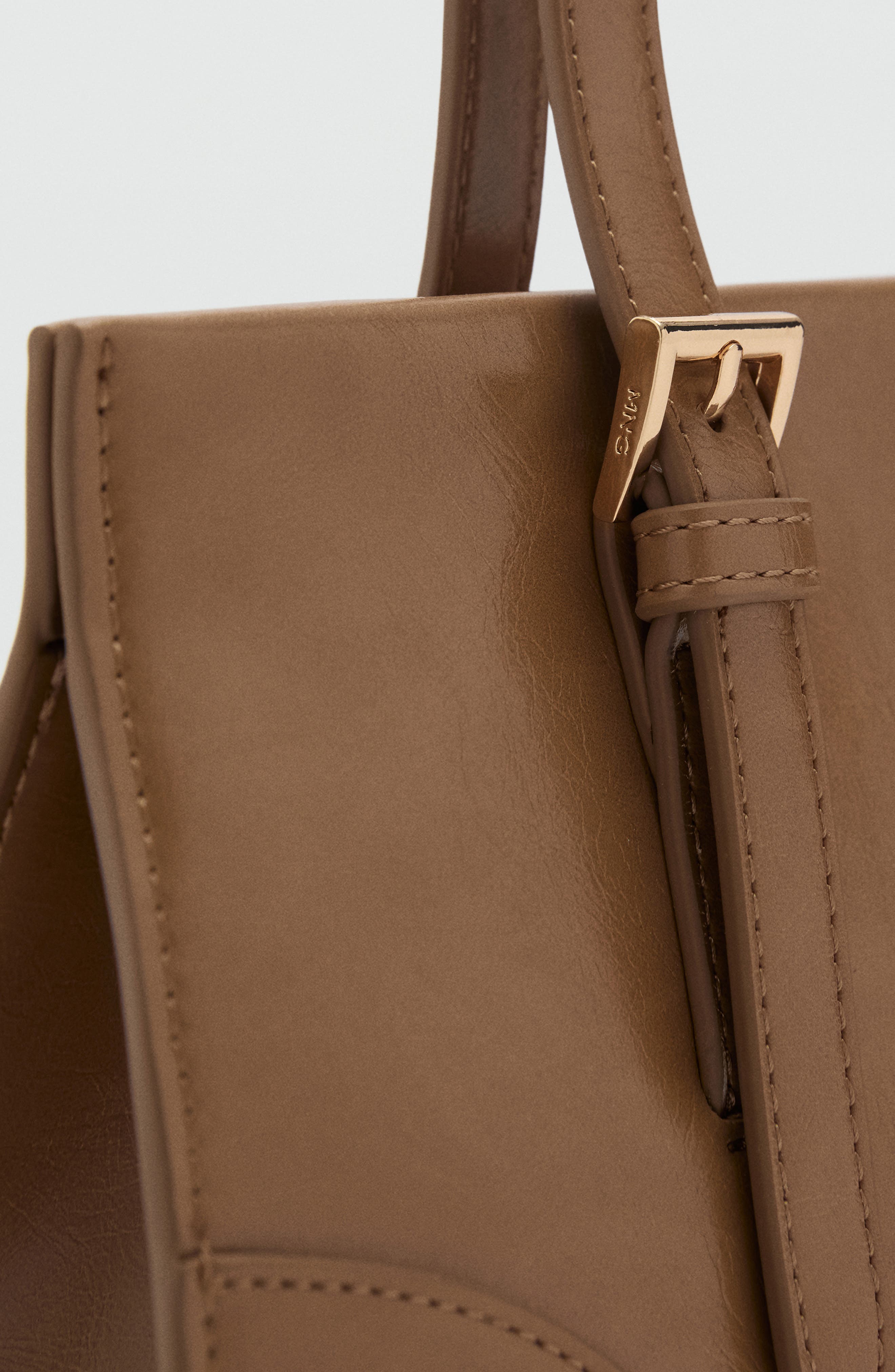 MANGO Faux Leather Shoulder Bag, Alternate, color, 