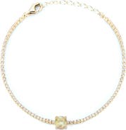 SPHERA MILANO 14K Gold Plated Cubic Zirconia Tennis Bracelet