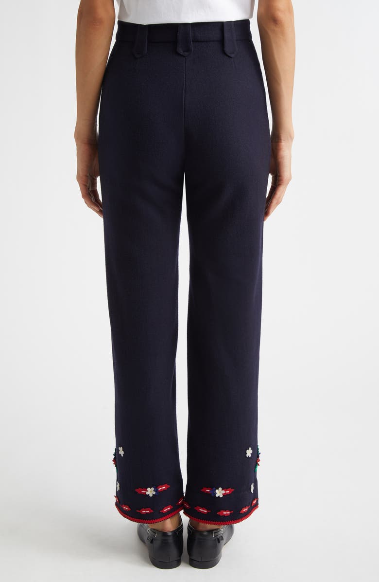 Bode Carroll Wool Trousers, Alternate, color, Navy Red