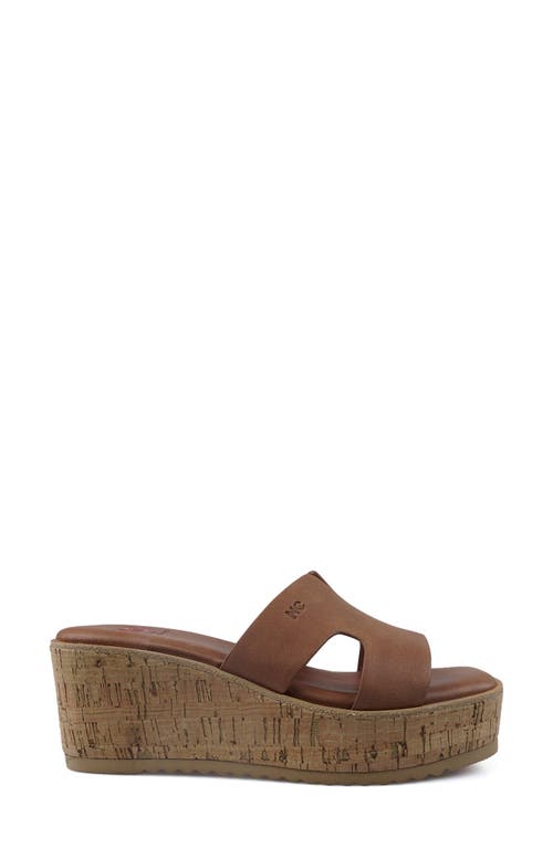 Shop National Comfort Maxinne Platform Wedge Sandal In Tan Leather