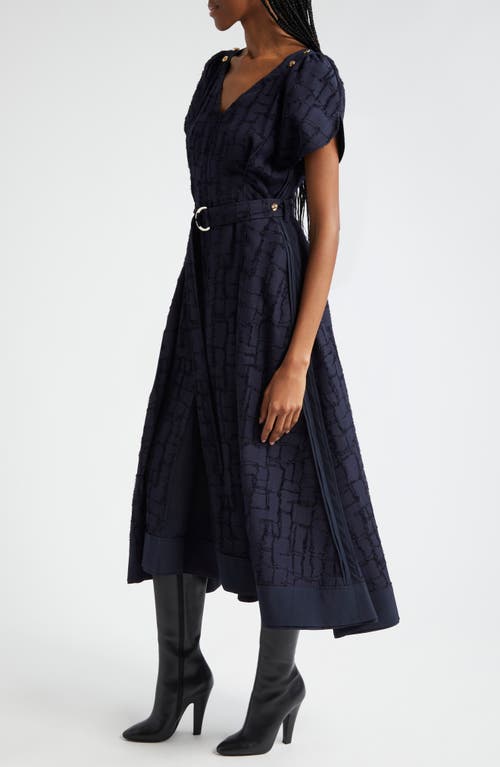 3.1 Phillip Lim Textured Check A-line Dress In Midnight
