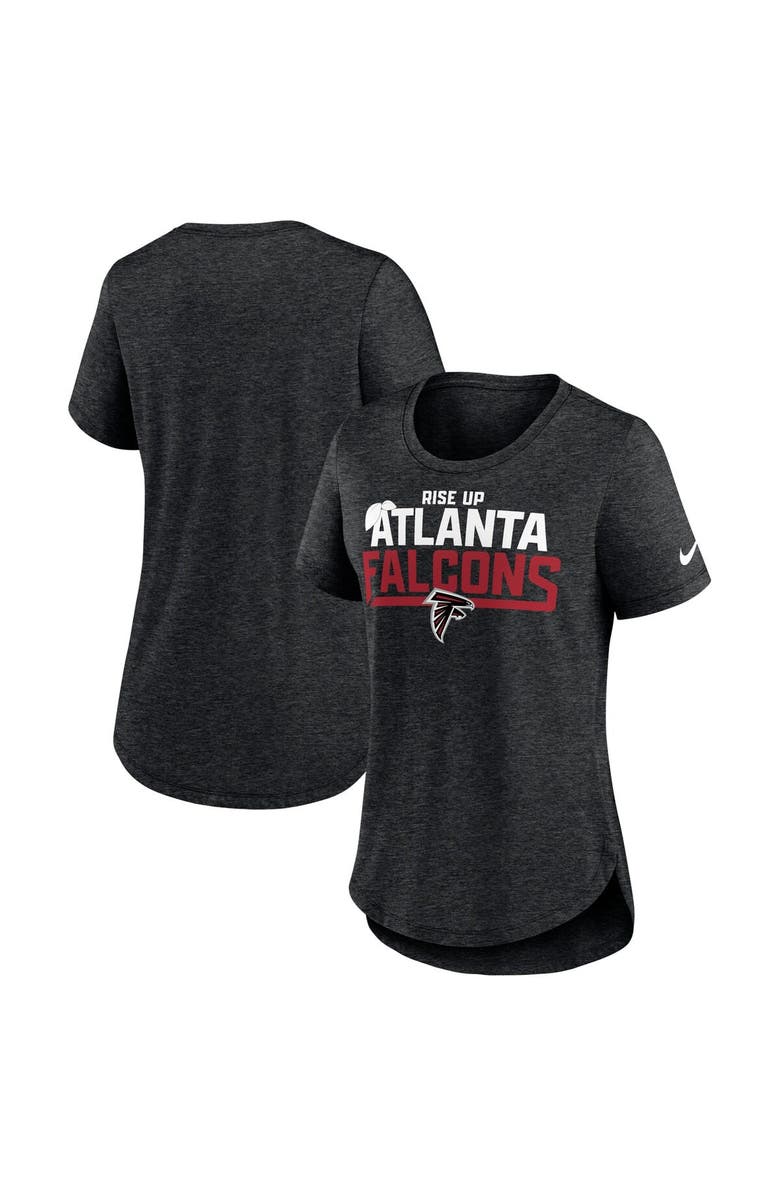 Nike Women's Nike Heather Black Atlanta Falcons Local Fashion Tri-Blend T-Shirt, Main, color, Heather Black