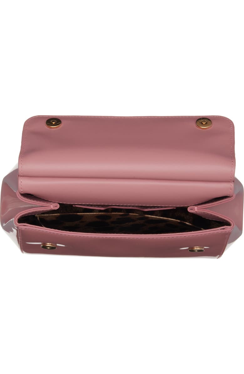 Dolce&Gabbana Sicily Patent Leather Top Handle Bag, Alternate, color, 80405 Rosa