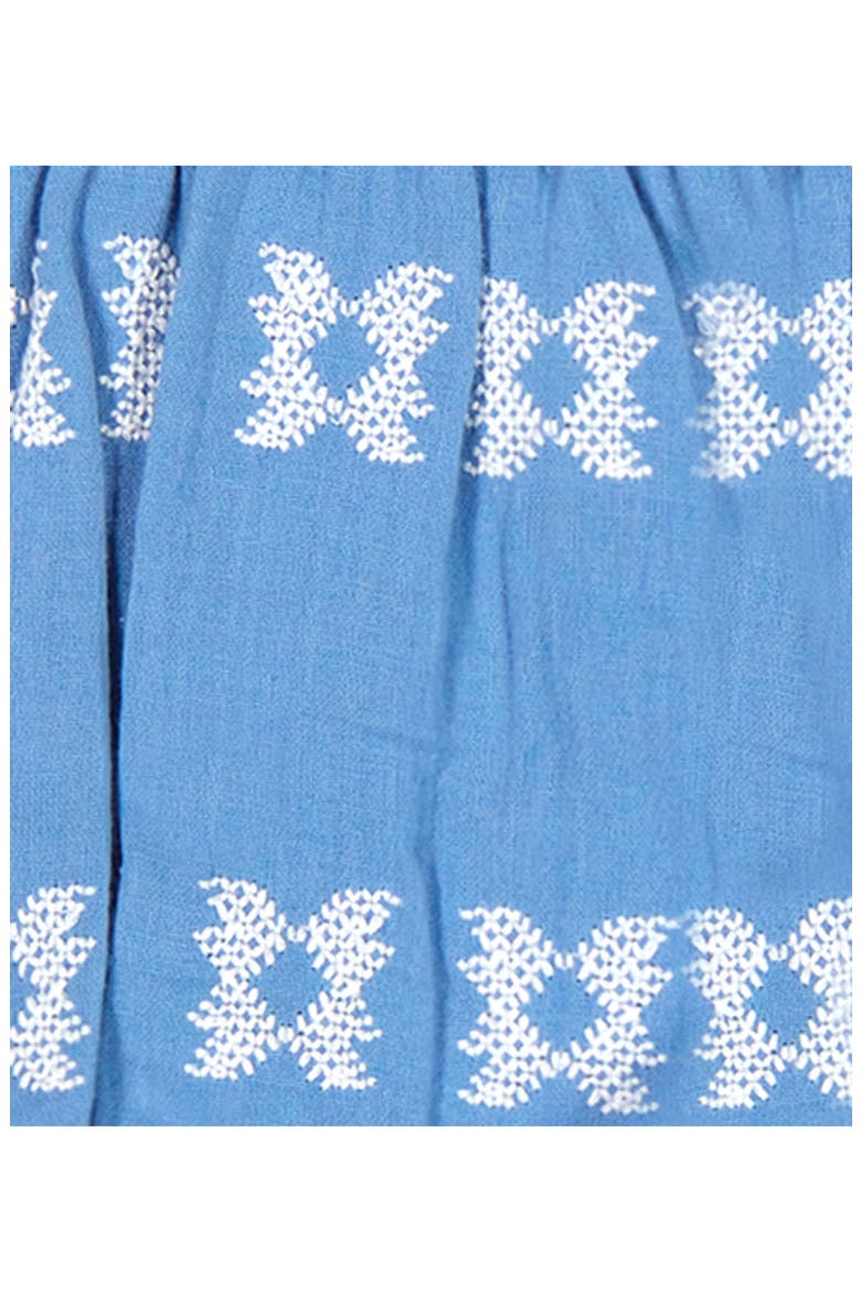 Estelle Womens Fringed Shirtdress, Alternate, color, Sky Blue