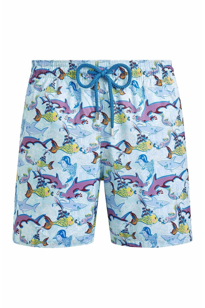 Men's French History Ultra-Light And Packable Swim Trunks, Main, color, THALASSA