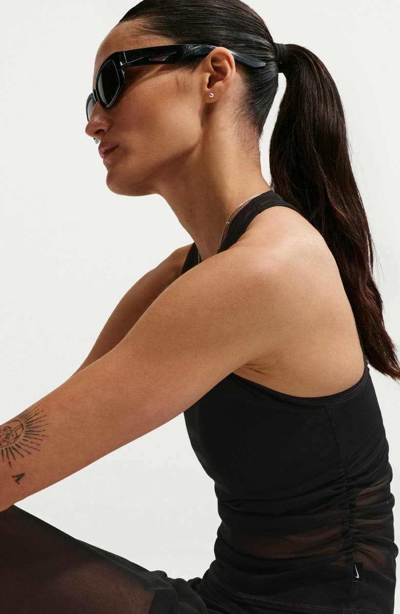 Nike Sportswear Slim Fit Sheer Skirt, Alternate, color, Black/ Sail