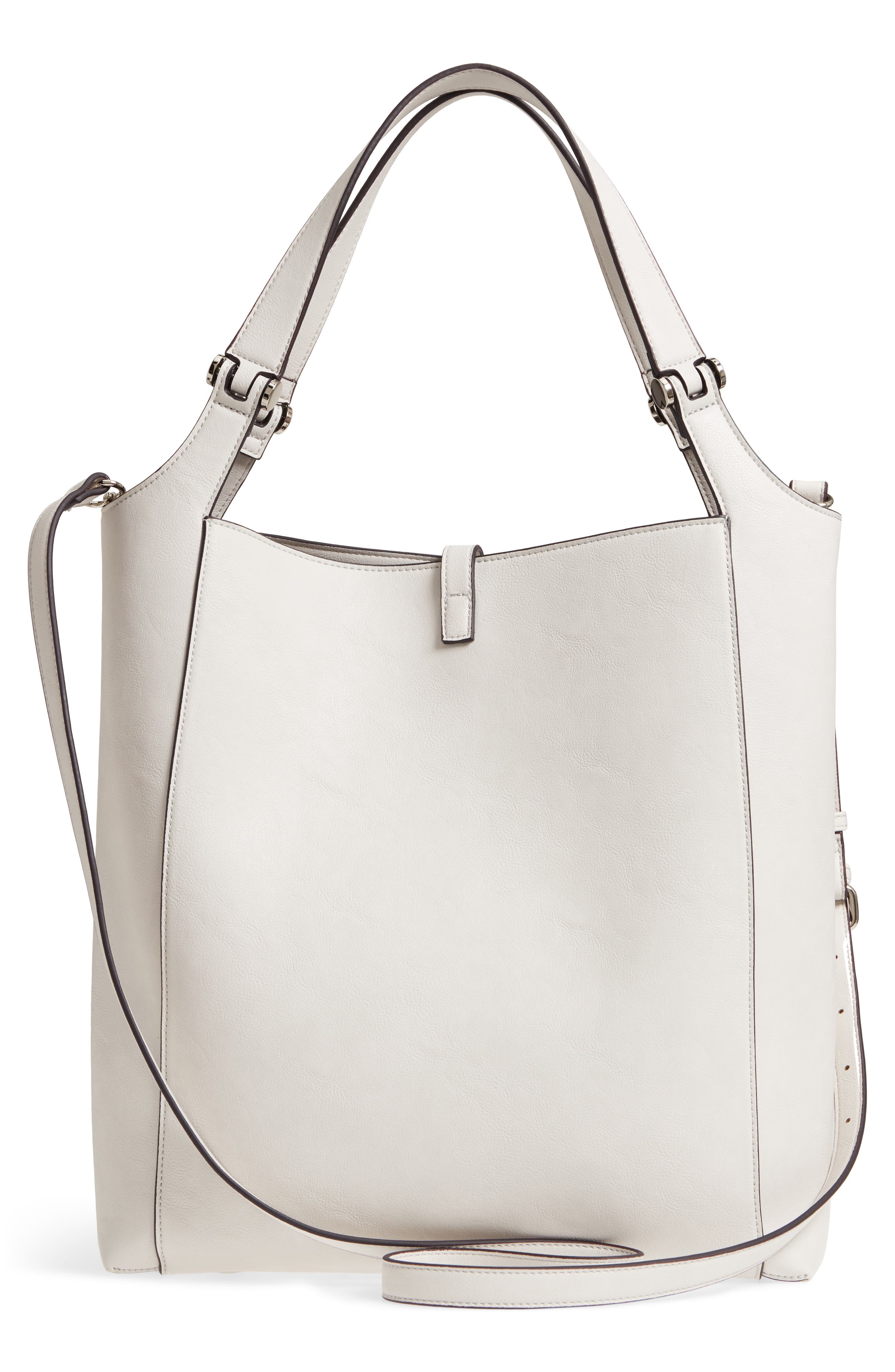 Sole Society Large Studded Faux Leather Tote, Alternate, color, 