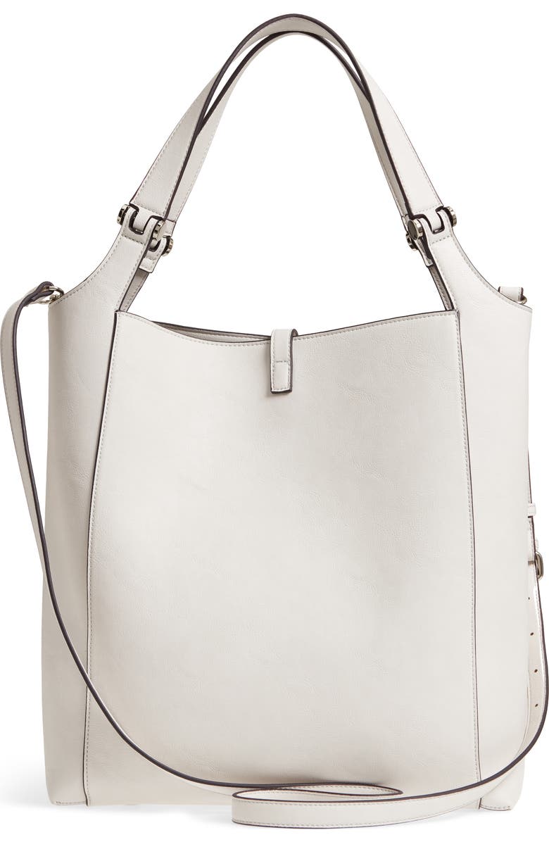 Sole Society Large Studded Faux Leather Tote, Alternate, color,