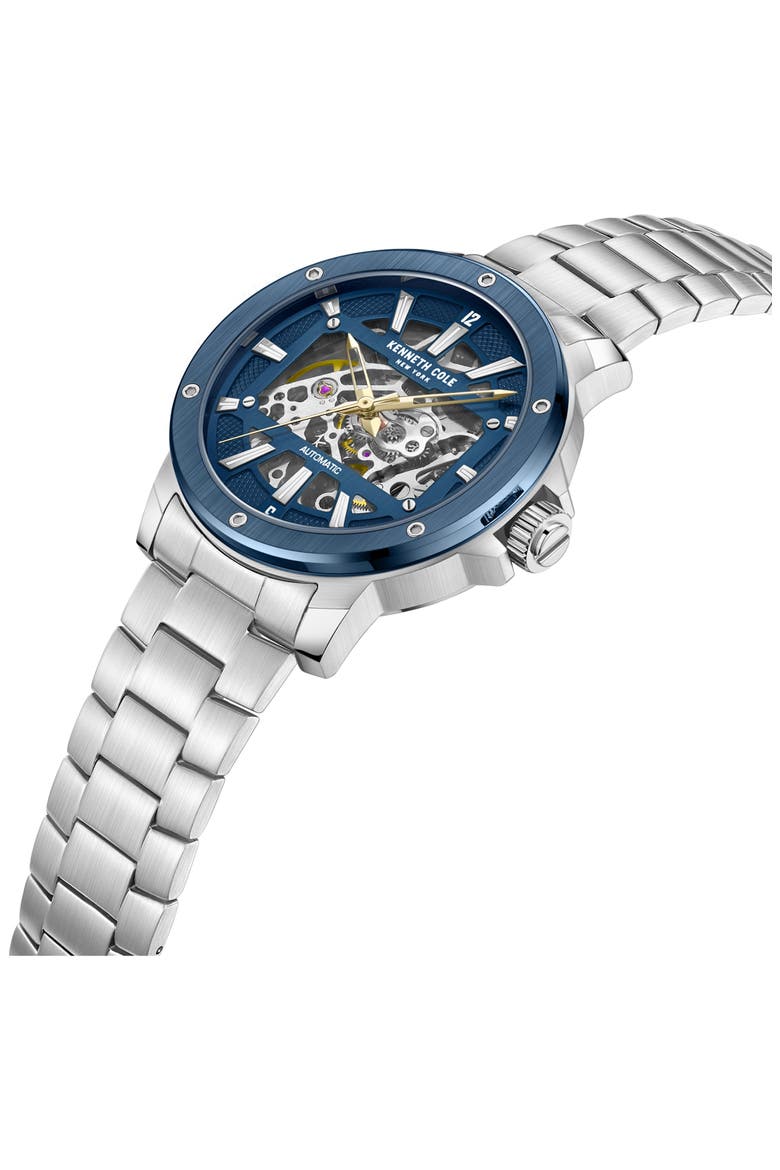 Automatic Bracelet Watch, 44mm, Alternate, color, SILVER