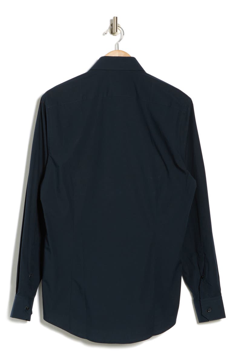 Cavalli Class Slim Fit Stretch Cotton Dress Shirt, Alternate, color, Navy