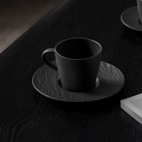 Villeroy & Boch Manufacture Rock Coffee Cup In Black