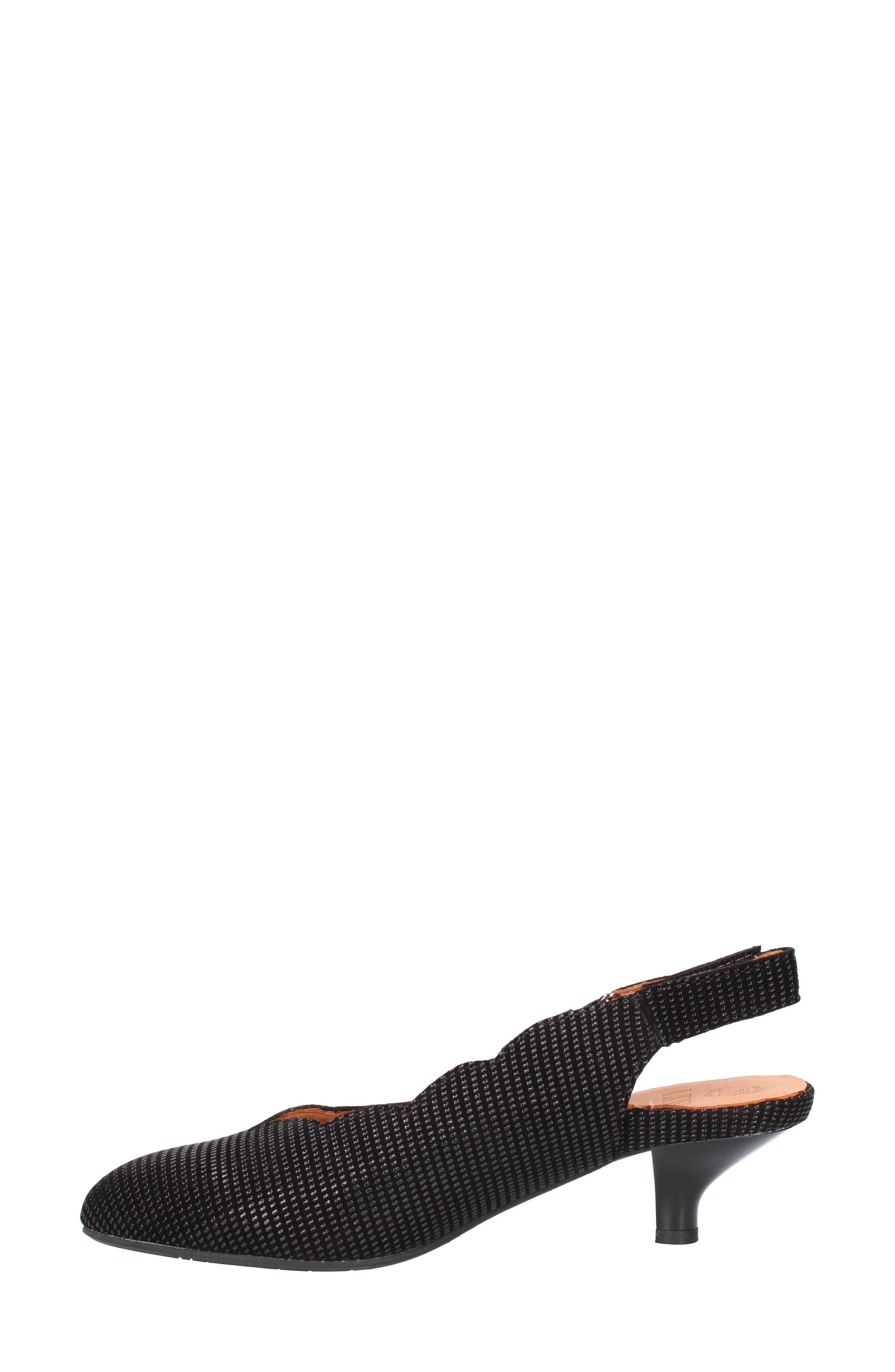 L'Amour des Pieds Hulda Kitten Heel Slingback Pump, Alternate, color, Black Raindrop