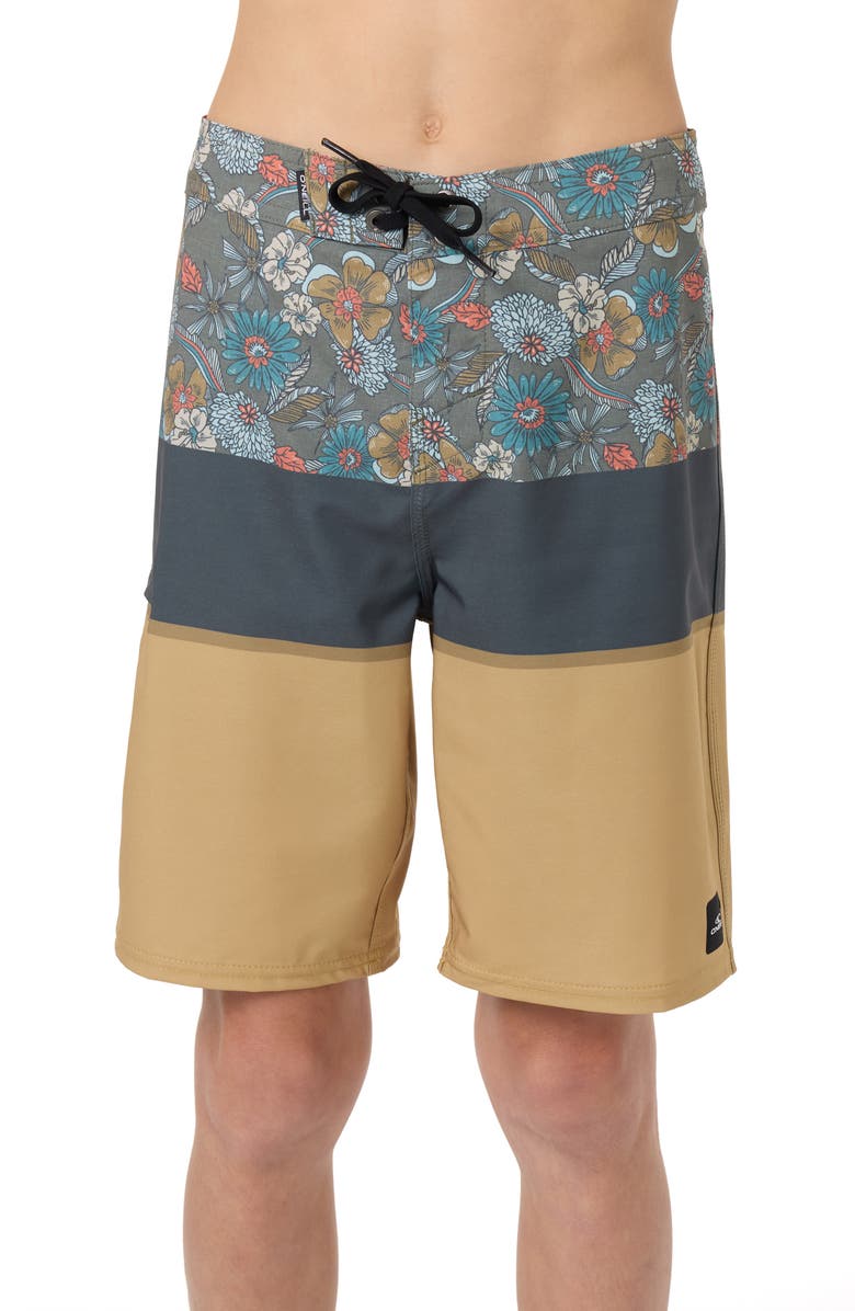 O'Neill Kids' Hyperfreak Heat Block Swim Trunks, Main, color, Antelope