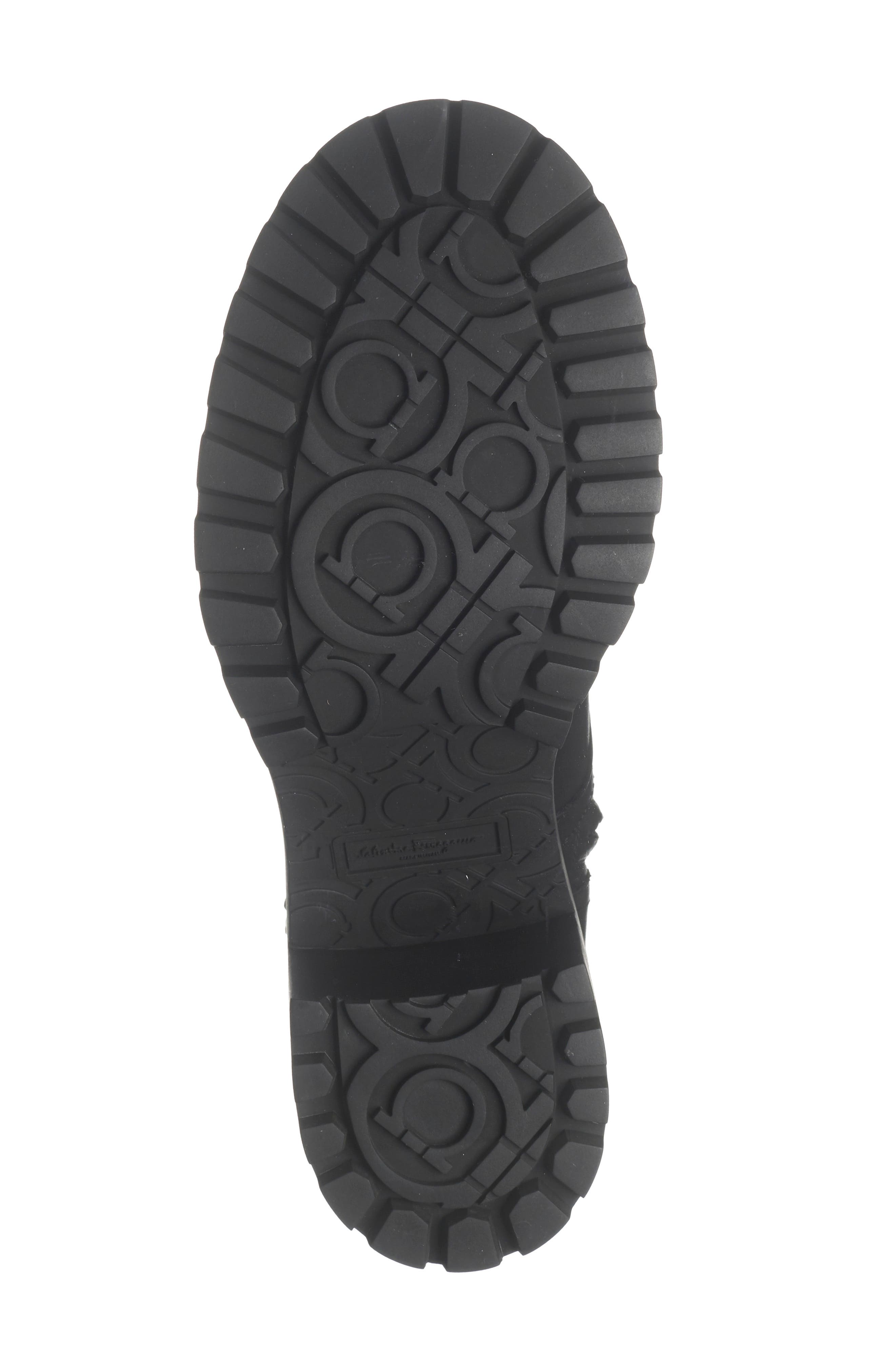 FERRAGAMO Shiraz Combat Boot, Alternate, color, Black