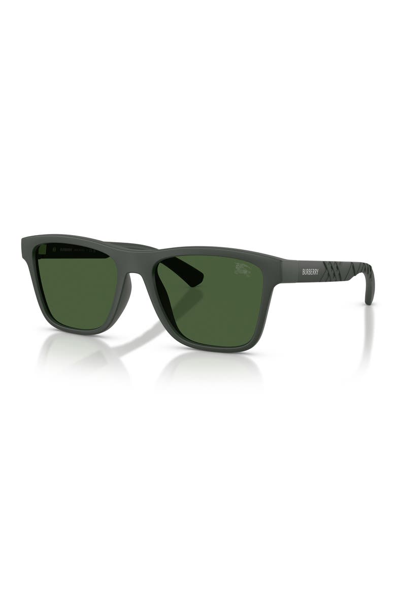 55mm Square Sunglasses, Alternate, color, MATTE GREEN / DARK GREEN
