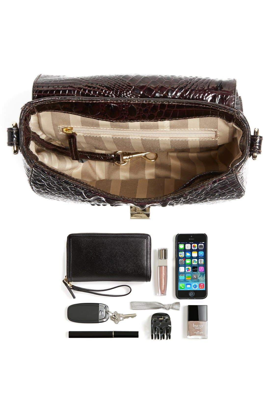 Brahmin 'Tillie' Embossed Leather Crossbody Bag, Alternate, color, 