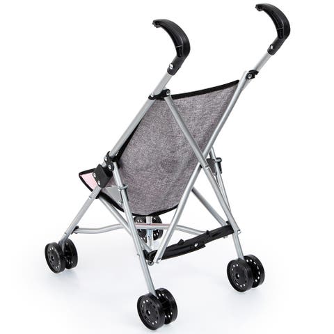 Umbrella Stroller for 18 Inch Dolls, Foldable Grey