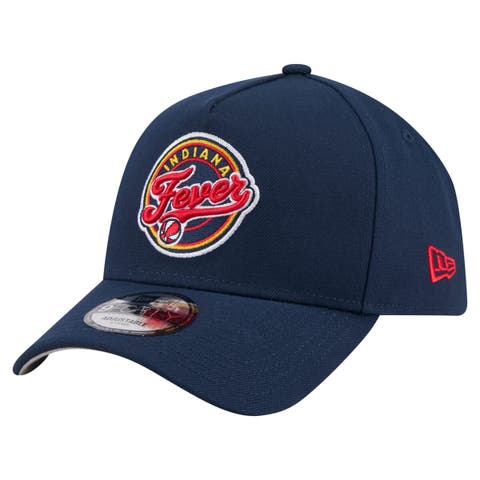 Men's New Era  Navy Indiana Fever Core Logo A-Frame 9FORTY Adjustable Hat