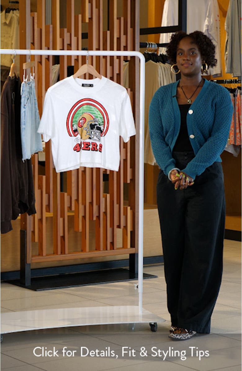 49ers Game Time Crop Cotton Graphic T-Shirt, sales video thumbnail