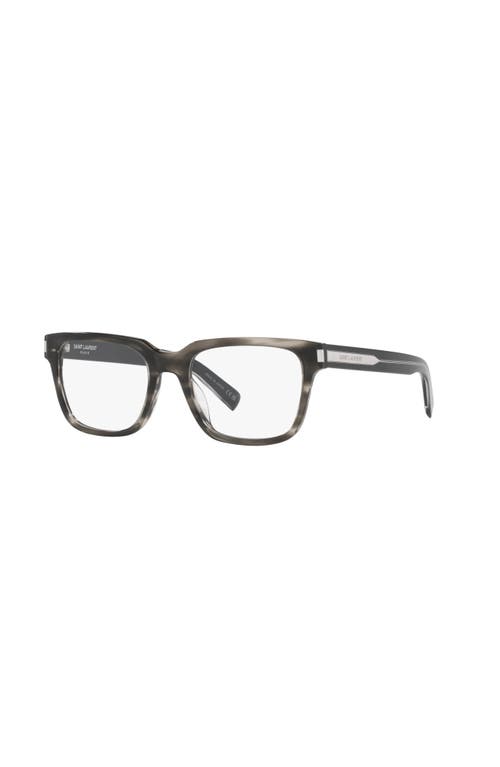 Saint Laurent 54mm Square Optical Glasses In Gray