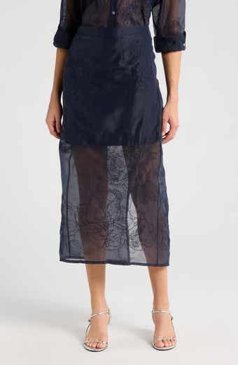 Cinq à Sept Etta Floral Embroidered Maxi Skirt