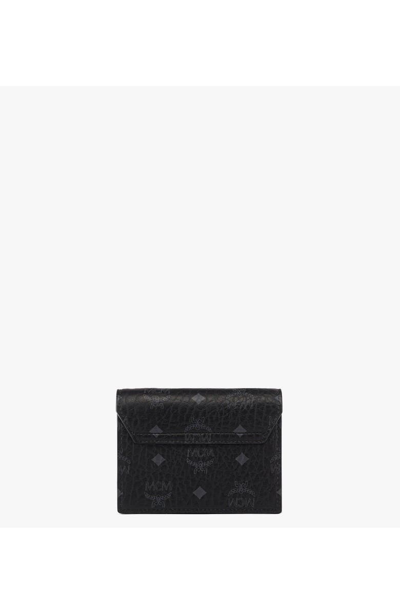 MCM Aren Chain Wallet in Visetos, Alternate, color, Black