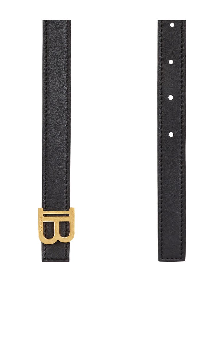 Balmain Thin Calfskin B-Belt, Alternate, color, 