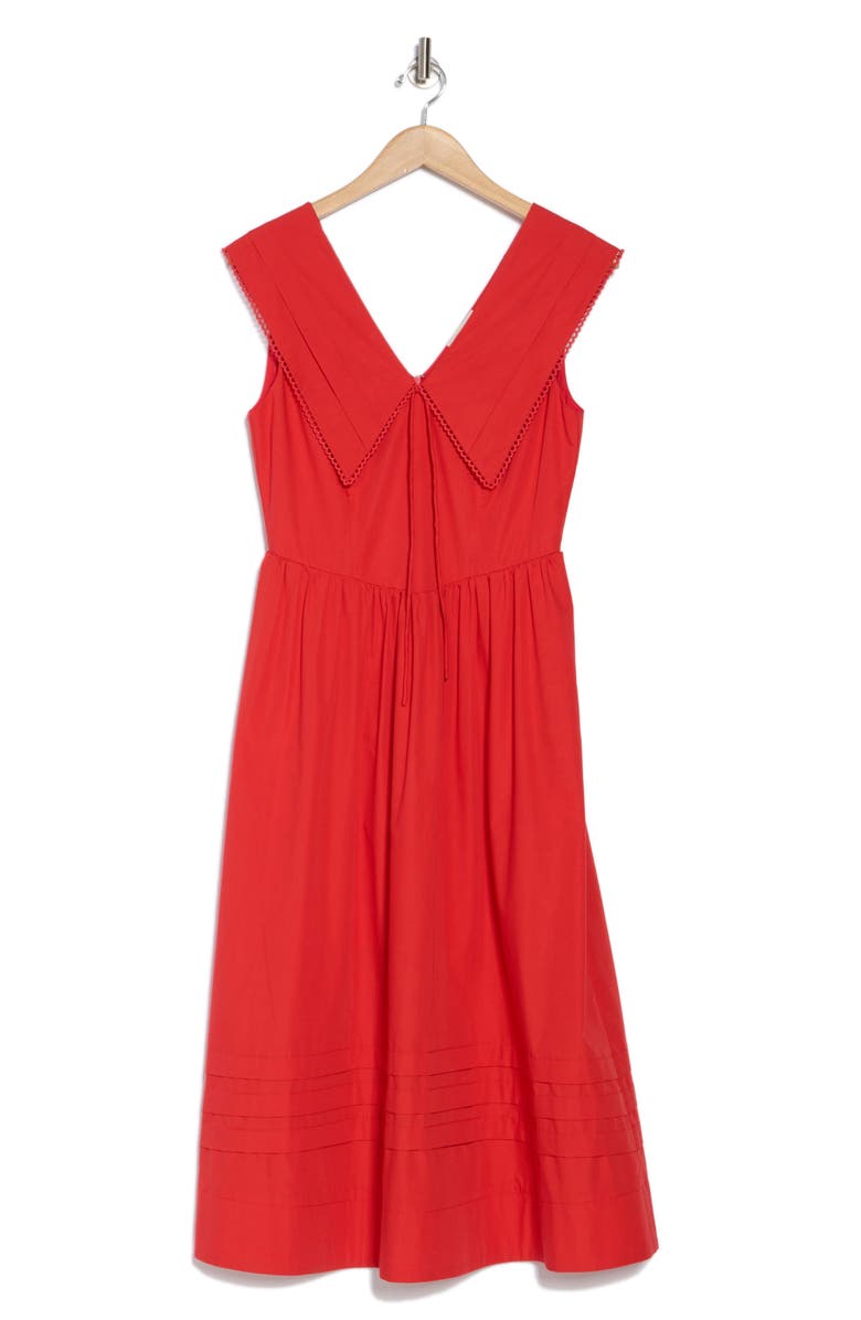 Mila Mae Oversize Collared Dress, Alternate, color, Red
