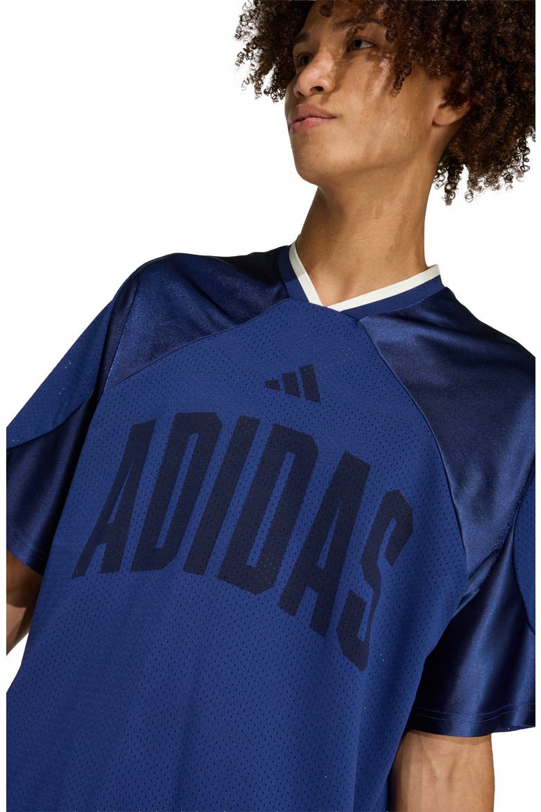 Stadium Graphic Mesh T-Shirt, Alternate, color, DARK BLUE/ OFF WHITE