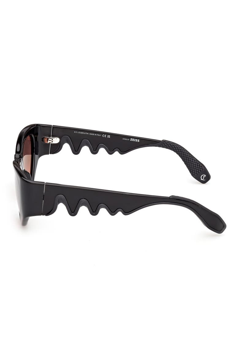 54mm Loubishark Cat Eye Sunglasses, Alternate, color, BLACK FRAME WITH ZEISS LENS IN EXCLUSIVE RED GRADIENT