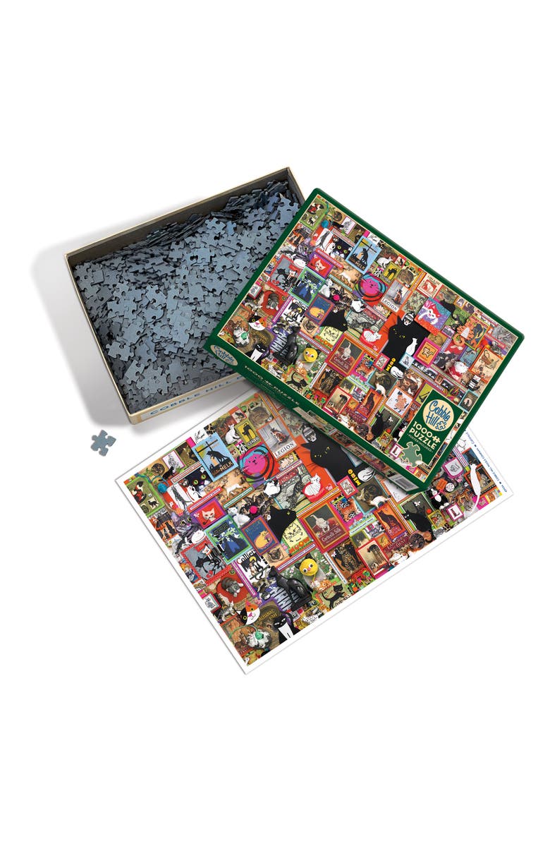 Cobble Hill 1000 Piece Puzzle Catsville Reference Poster Included, Alternate, color, Multicolored