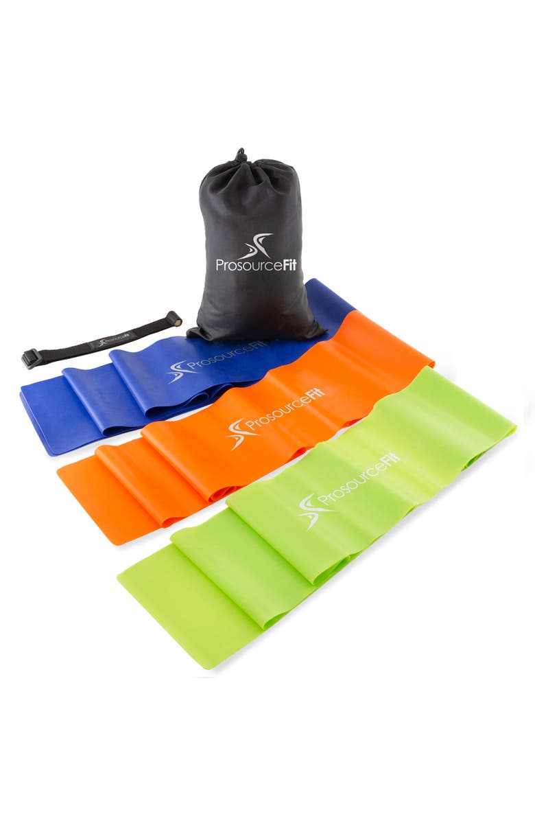 ProsourceFit Therapy Flat Resistance Bands Set, Main, color, Assorted