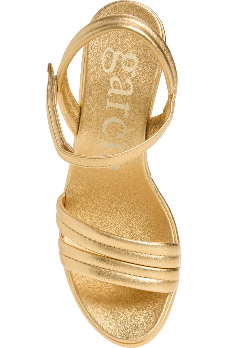 Pedro Garcia Dixie Platform Metallic Leather Sandal, Alternate, color, Gold