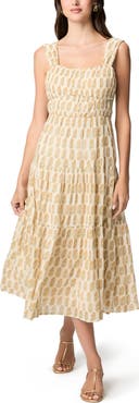 PAIGE Kinney Tiered Cotton Midi Dress