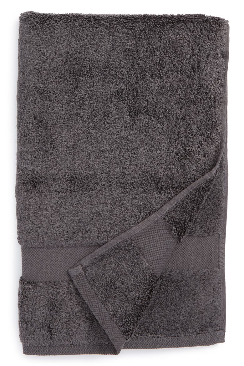 Lotus Hand Towel, Main, color, CHARCOAL